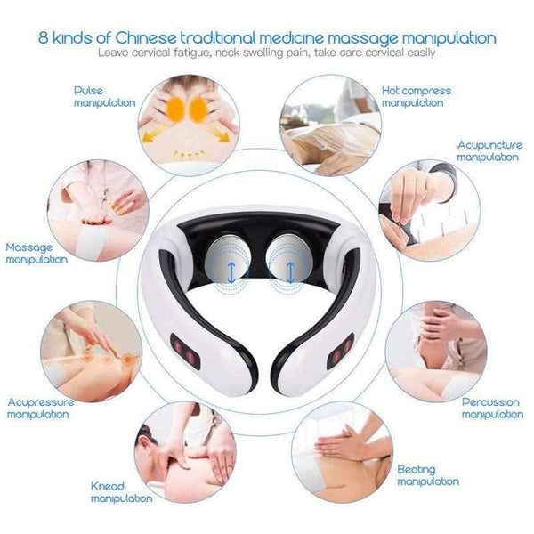 Electric Tens Unit Pulse Neck Massager - posturerejuv