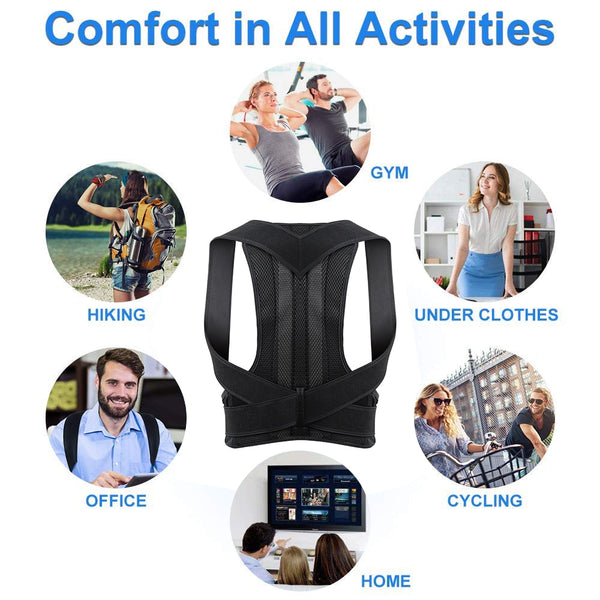 Back Support Shoulder Lumbar Brace - Posture Rejuv